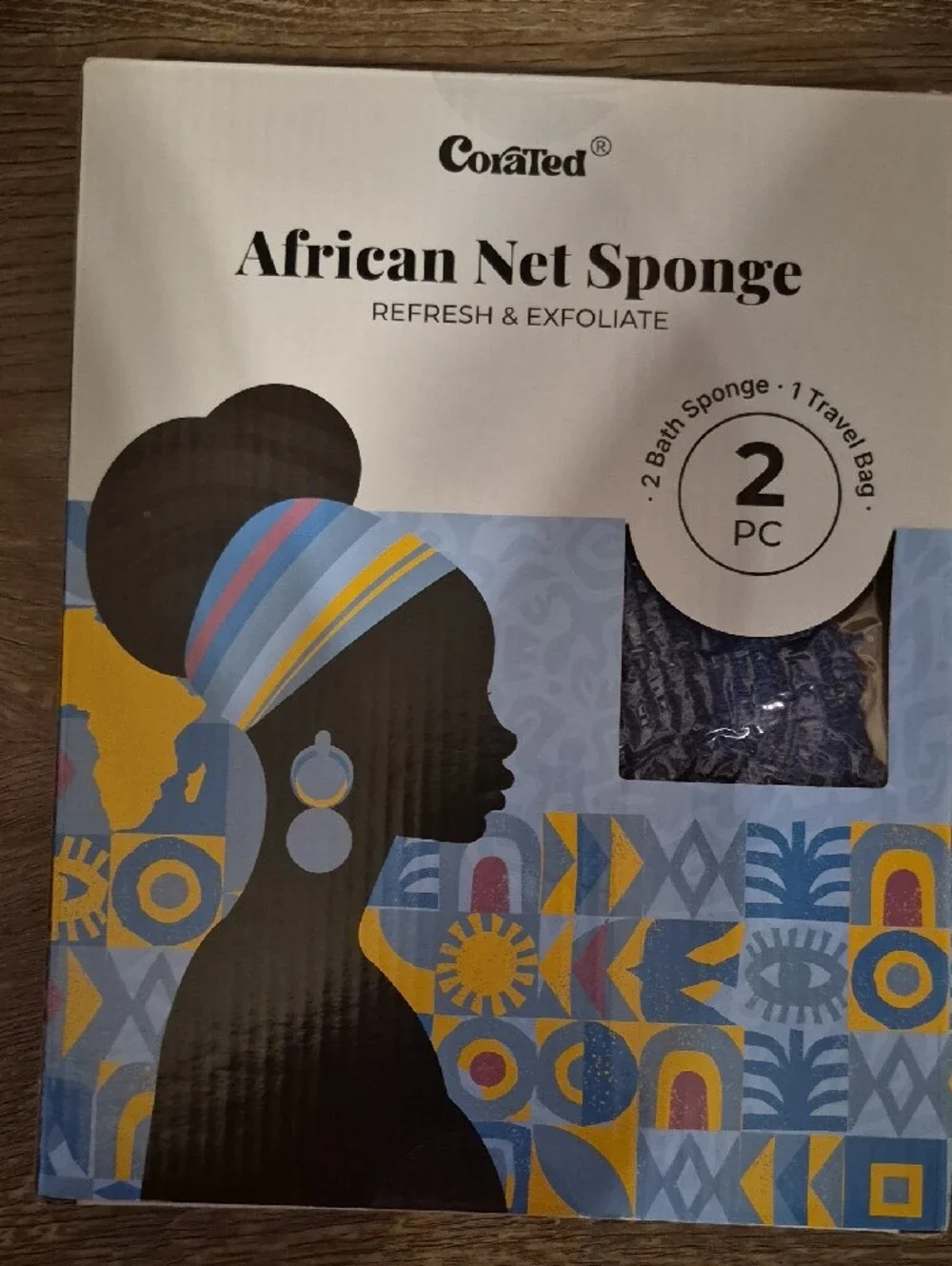 Corated African Net Sponge - Blue